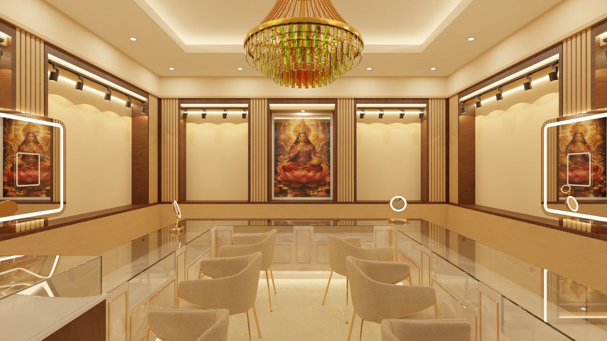 3D render from the Jewellery Showroom project: Customer Seating Area 1