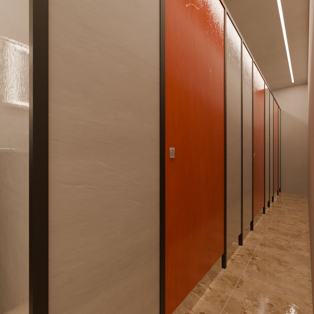 3D render from the Malaya House project: Toilet Cubicles 1